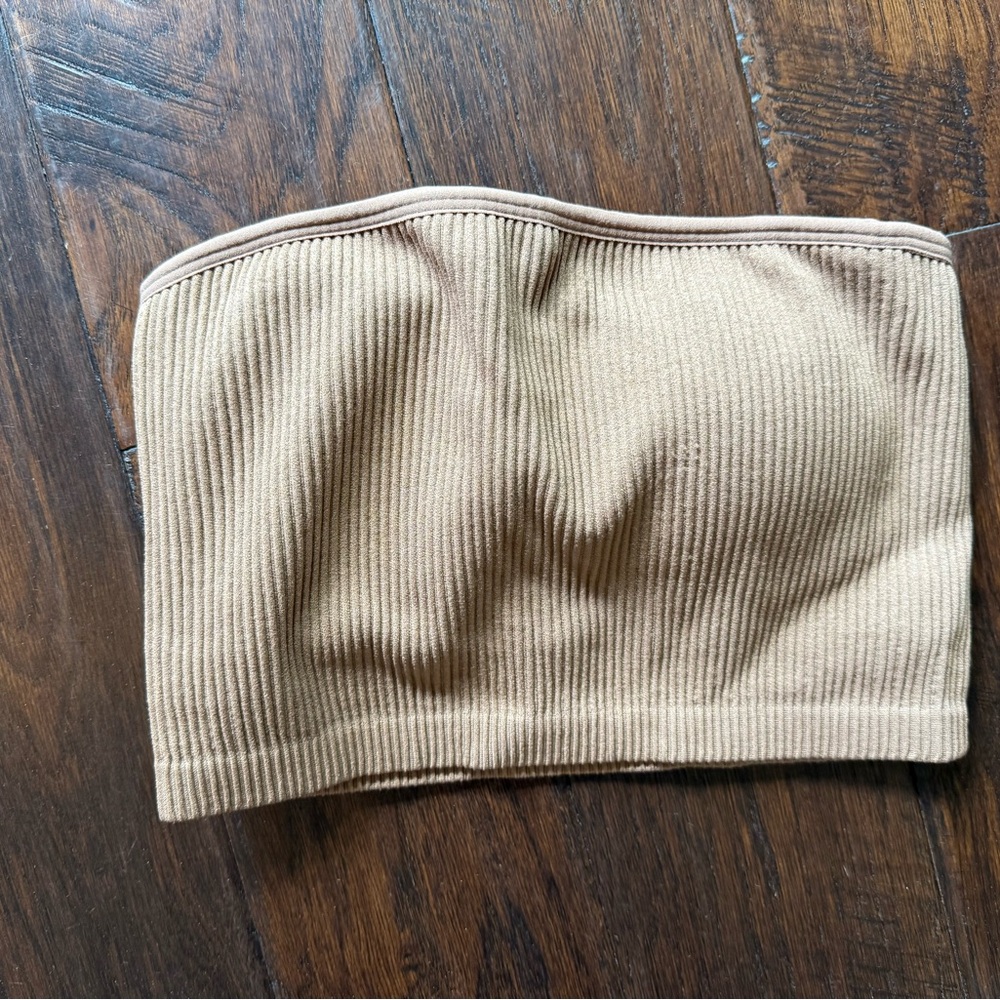 Moa Moa Tan Ribbed Bandeau